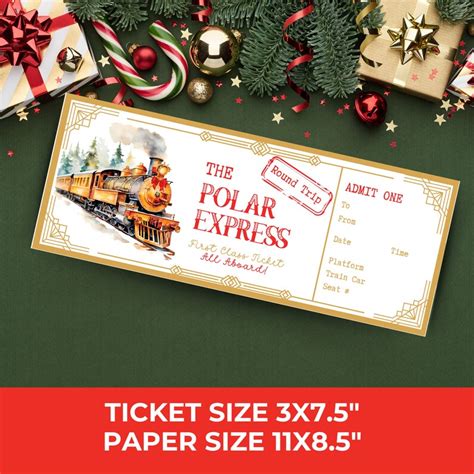 Polar Express Ticket Template Inspiration